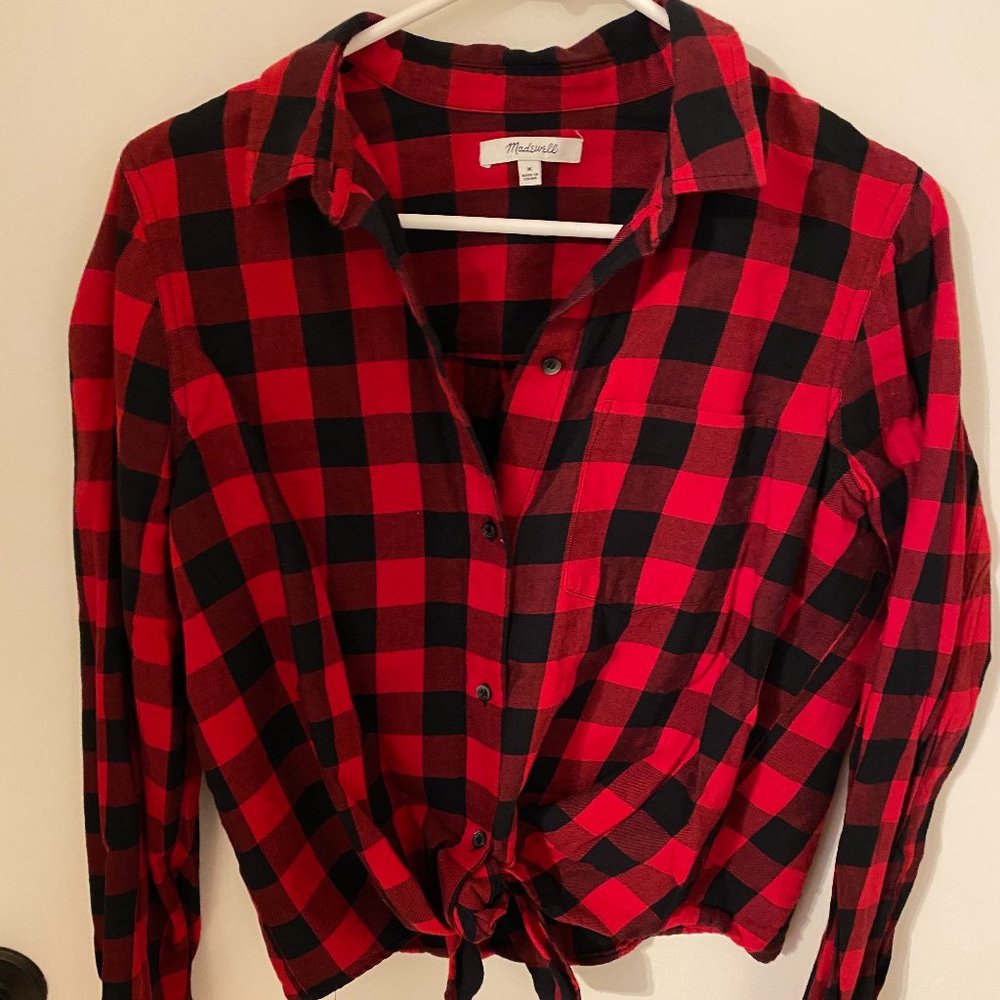 Madewell Flannel Buffalo Plaid Button-Up